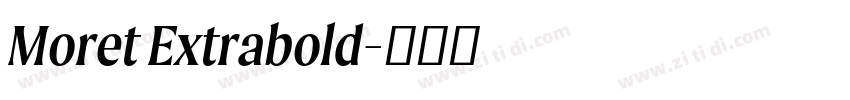 Moret Extrabold字体转换